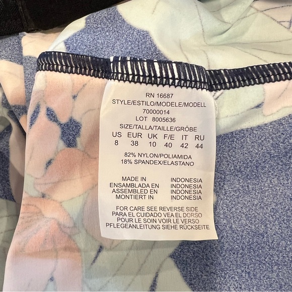 Swim Solutions Princess Seam Hi Low Tankini Top in Havana Nights (8) - Picture 6 of 8